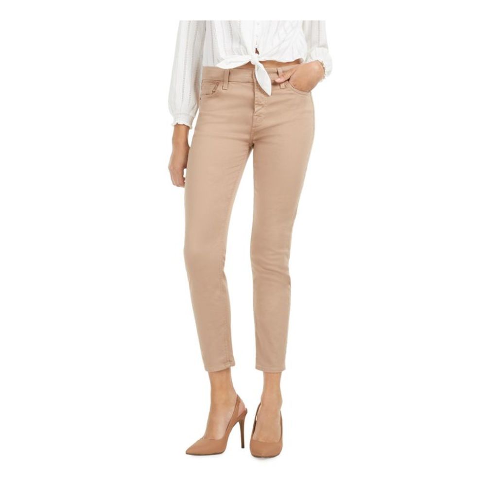 Jen 7 By 7 For All Mankind Womens Beige Skinny Jeans 8